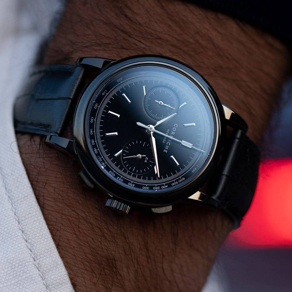 Zegarek męski Corniche Heritage Chronograph 65410