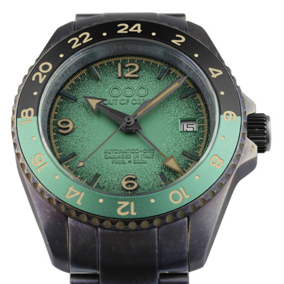 Zegarek OUT OF ORDER Trecento Swiss Automatic GMT GREEN